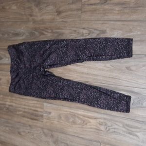 Women’s Marled Black & Pink High-Rise Jogger Leggings